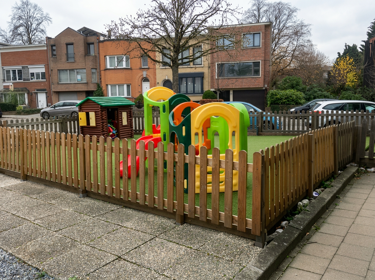 Speeltuin met speelhuisje